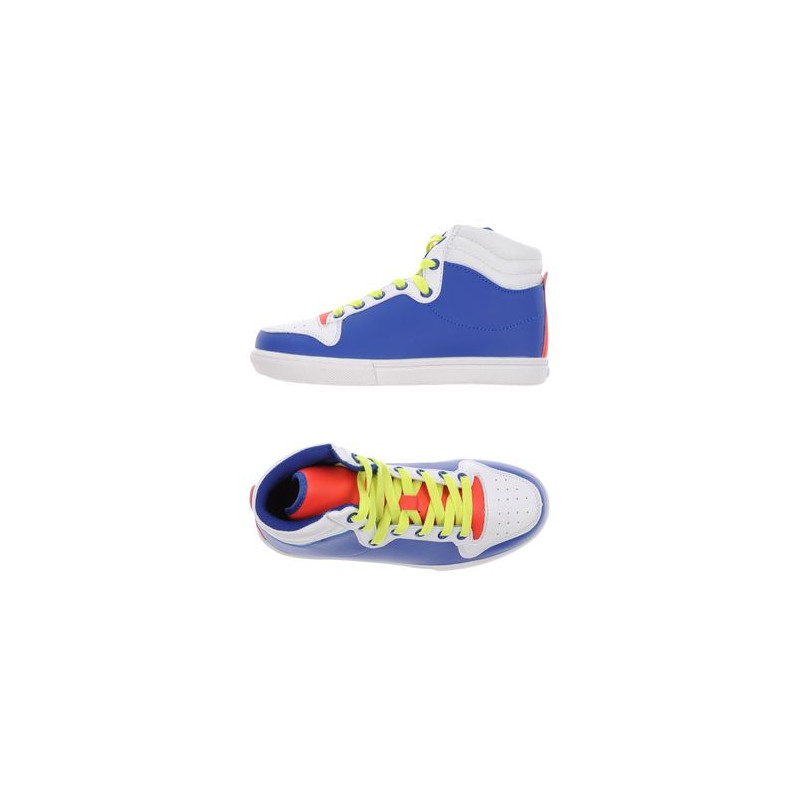 Boys blue & white hight top trainers