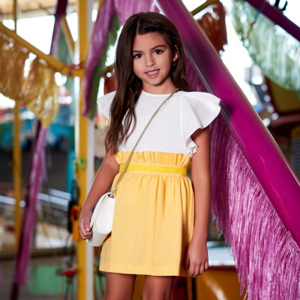 Παιδική κίτρινονη φούστα με λάστιχο