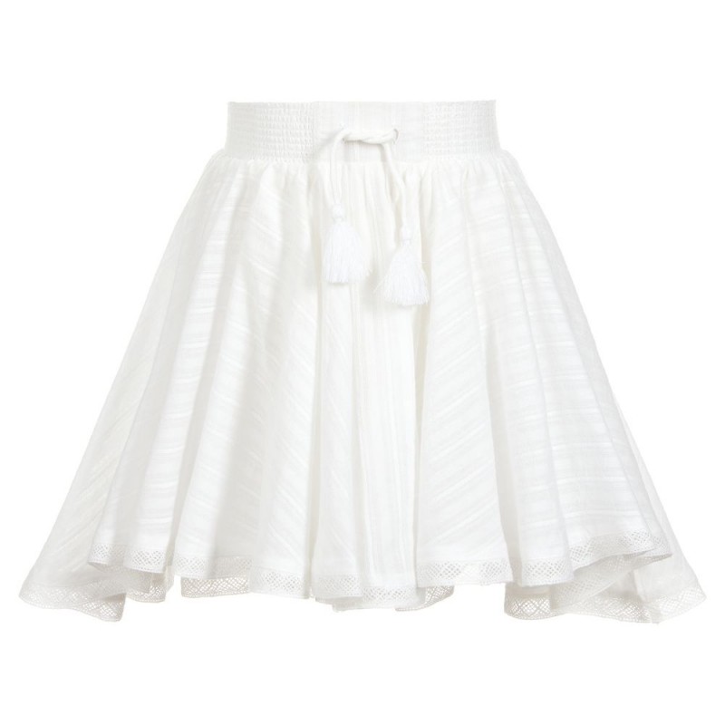 Παιδική λευκή βαμβακερή φούστα